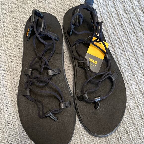 Teva Voya Infinity Black Strappy Gladiator Sandals Women's 11 Outdoor - Picture 2 of 8